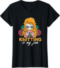 Knitting Is My Jam Knitter Needles Yarn Crochet Girls Grunge