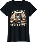 I Run on Tea and Knitting Knitters Yarn Yarn Knitting Lover