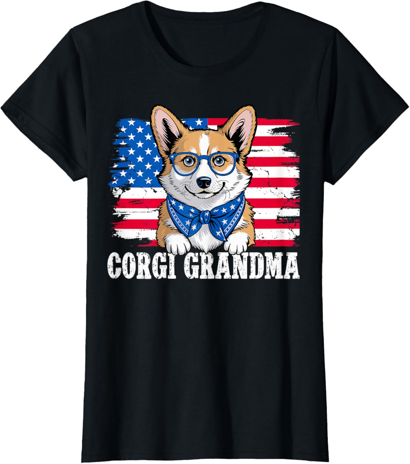 Corgi Grandma Usa Patriotic Dog Lover 4Th Of July Grandmom