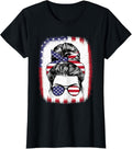 4Th Of July Messy Bun American Flag Patriotic Women Girls