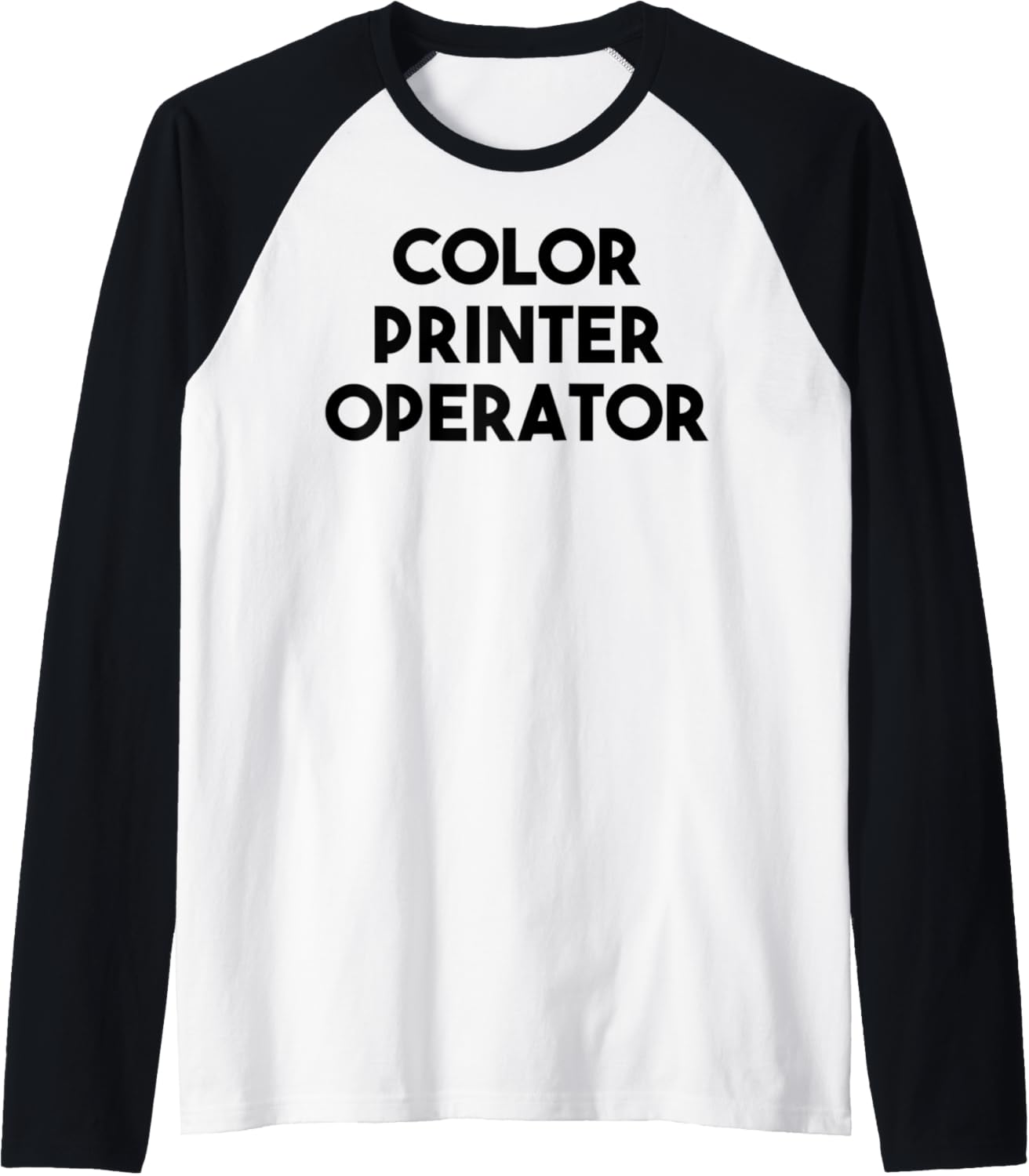 Color Printer Operator Raglan Baseball Tee