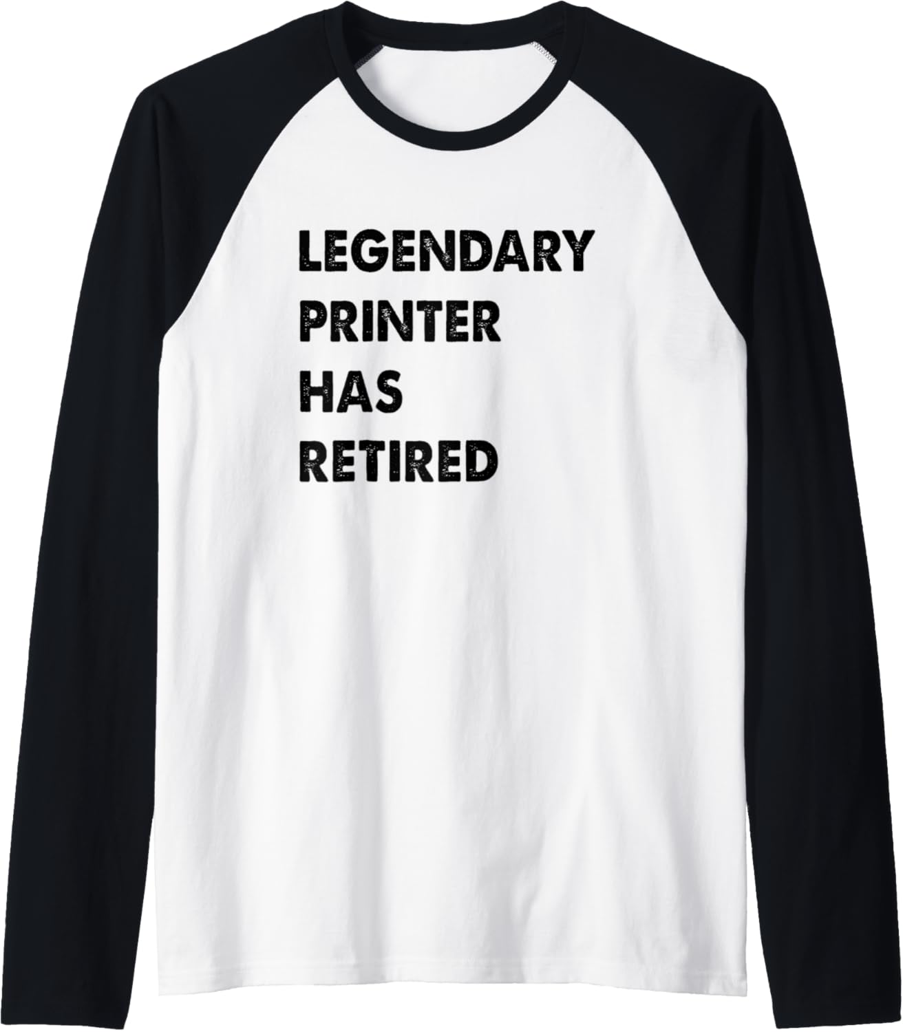 Legendary Printer Has Retired Raglan Baseball Tee