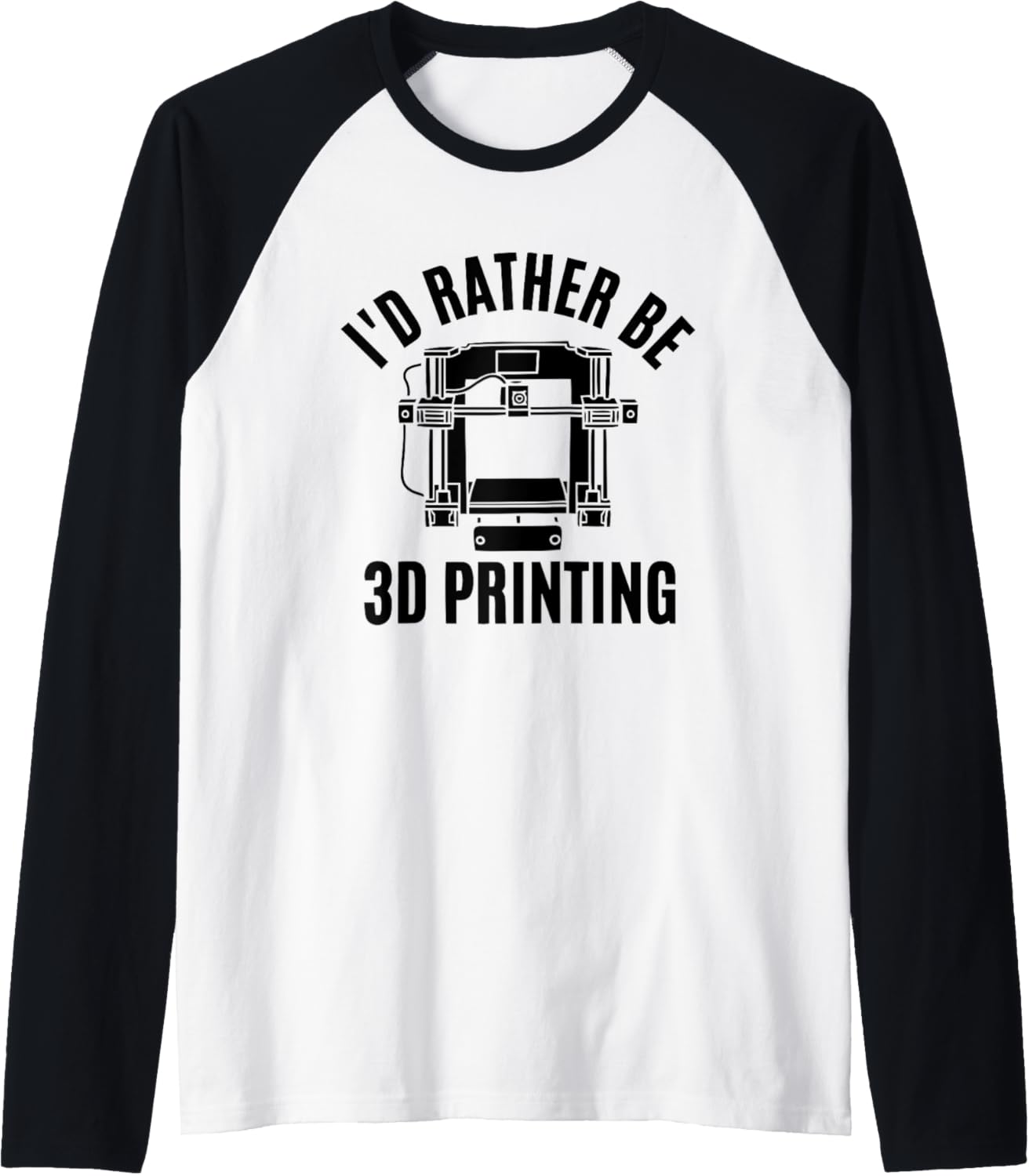 Funny 3D Printing Hobby 3D Printer Enthusiast Cool 3D Print Raglan Baseball