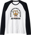 3D Printing Old Man With A 3D Printer 3D Filament Raglan Baseball