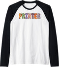 Funny Printer Halloween Costumes Men Woman Matching Raglan Baseball Tee
