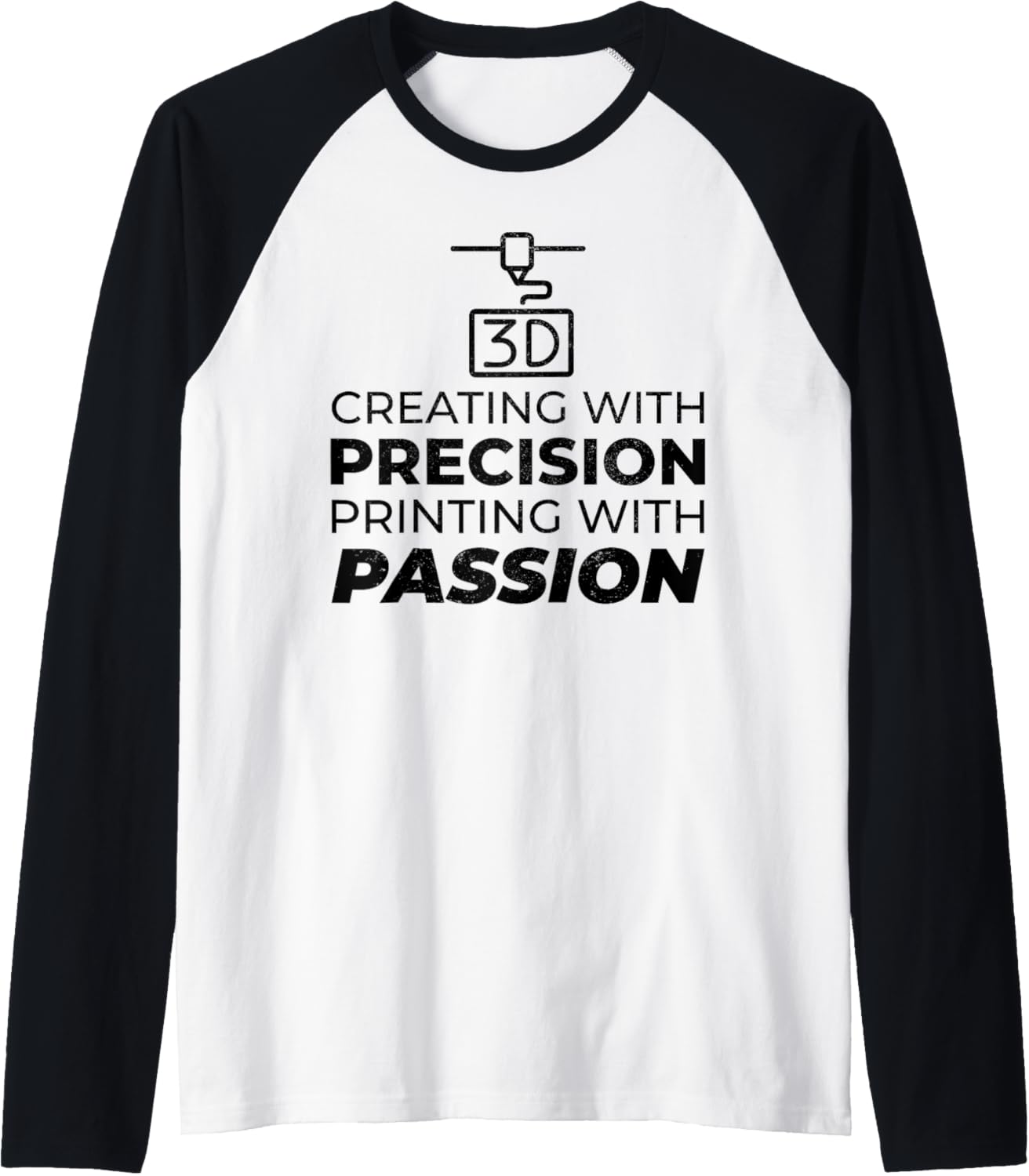 3D Printer 3D Printing Funny Raglan Baseball Tee