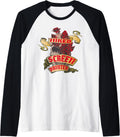 Screen Printer Inked Skull Red Roses Tattoo Raglan Baseball Tee
