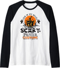 Scary Printer Halloween Costume Raglan Baseball Tee