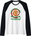 Printer Technician Job Gingerbread Funny Xmas Raglan Baseball Tee