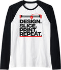 Cool 3D Printing Men Women 3D Printer Machine Print Geek Raglan Baseball