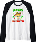 Mexican Nacho Average 3D Printer Raglan Baseball Tee