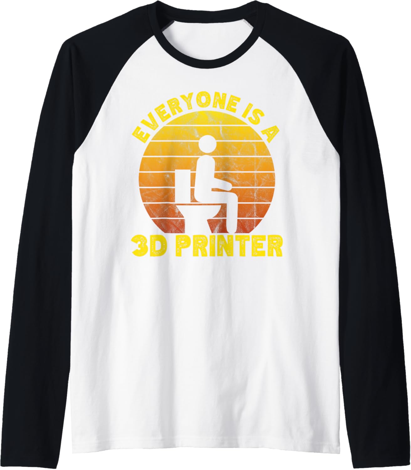 Retro Everyone Is A 3D Printer Men Women Geek 3D Printing Raglan