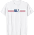 Usa Women Men Patriotic American White 4Th Of July