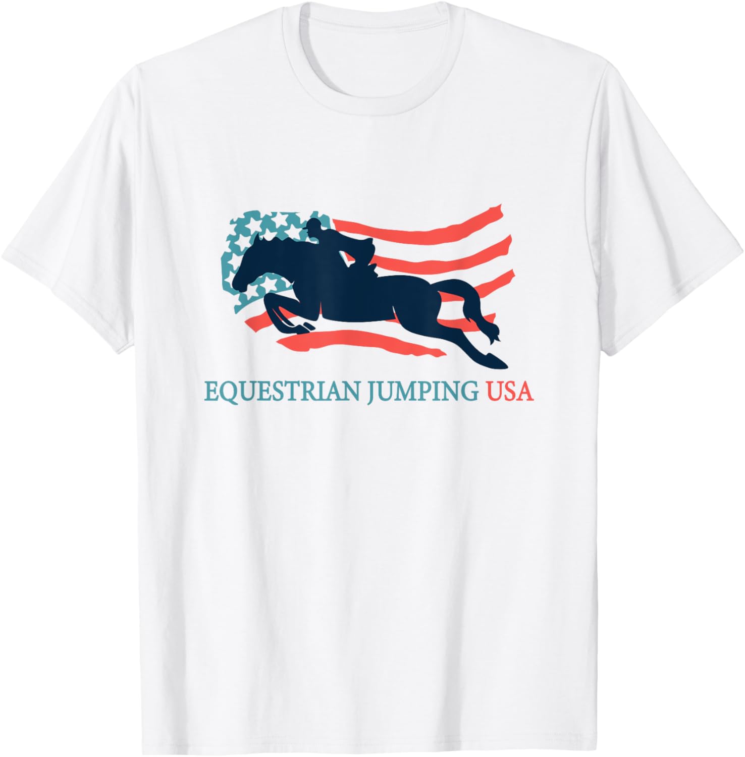 Horse Rider Equestrian Jumping Usa Team Coach American Flag