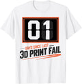 0 Days Since Last 3D Printing Fail Funny 3D Printer Lovers