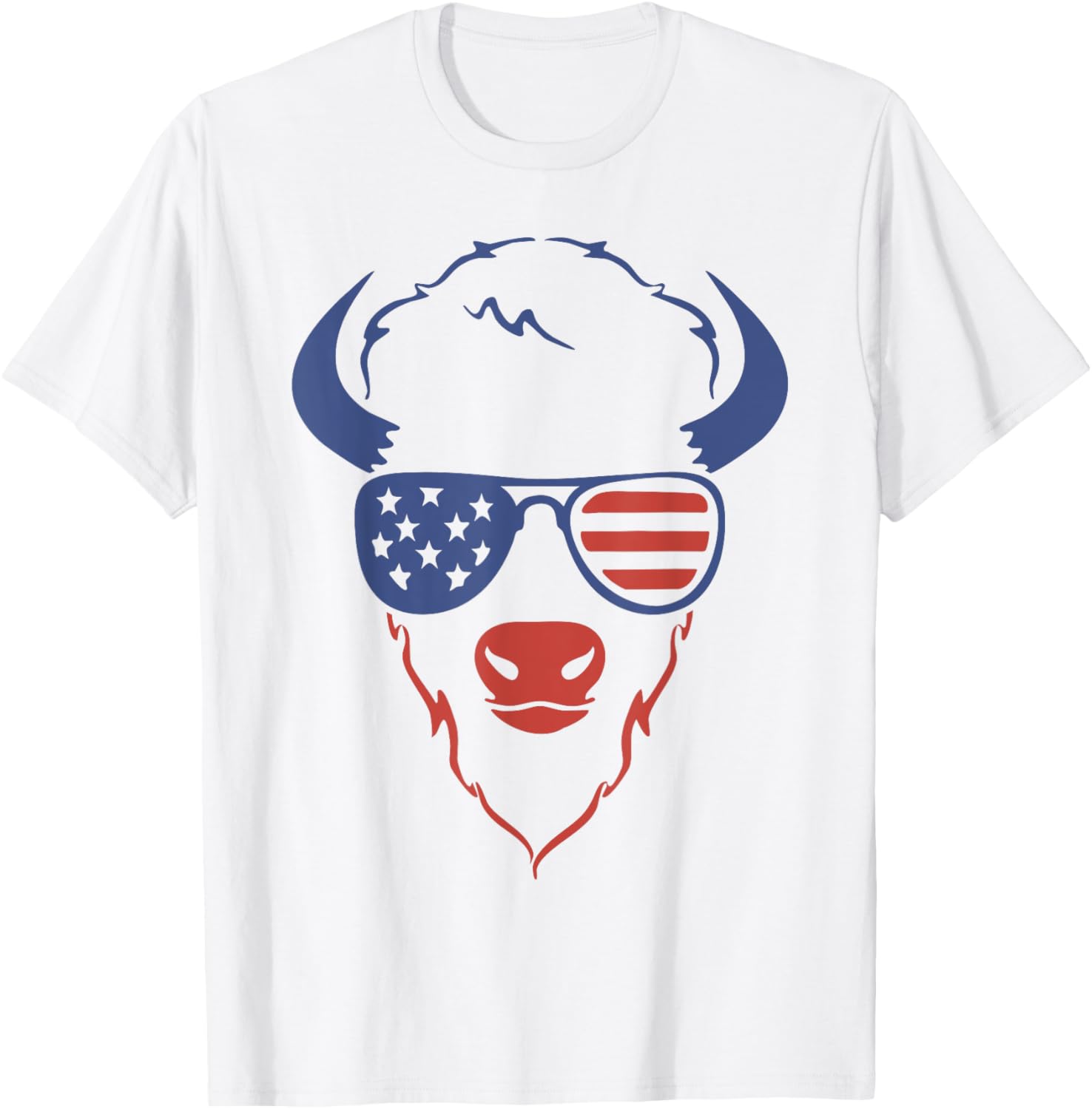 Patriotic Bison 4Th Of July Usa American Flag Fourth Of July