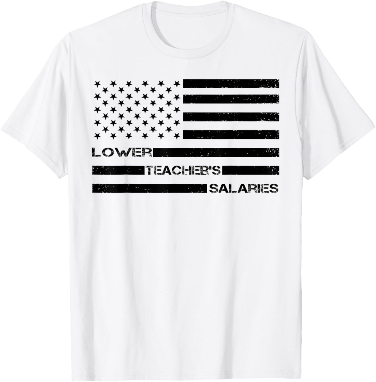 Lower Teacher Salaries Men Women American Flag Teachers