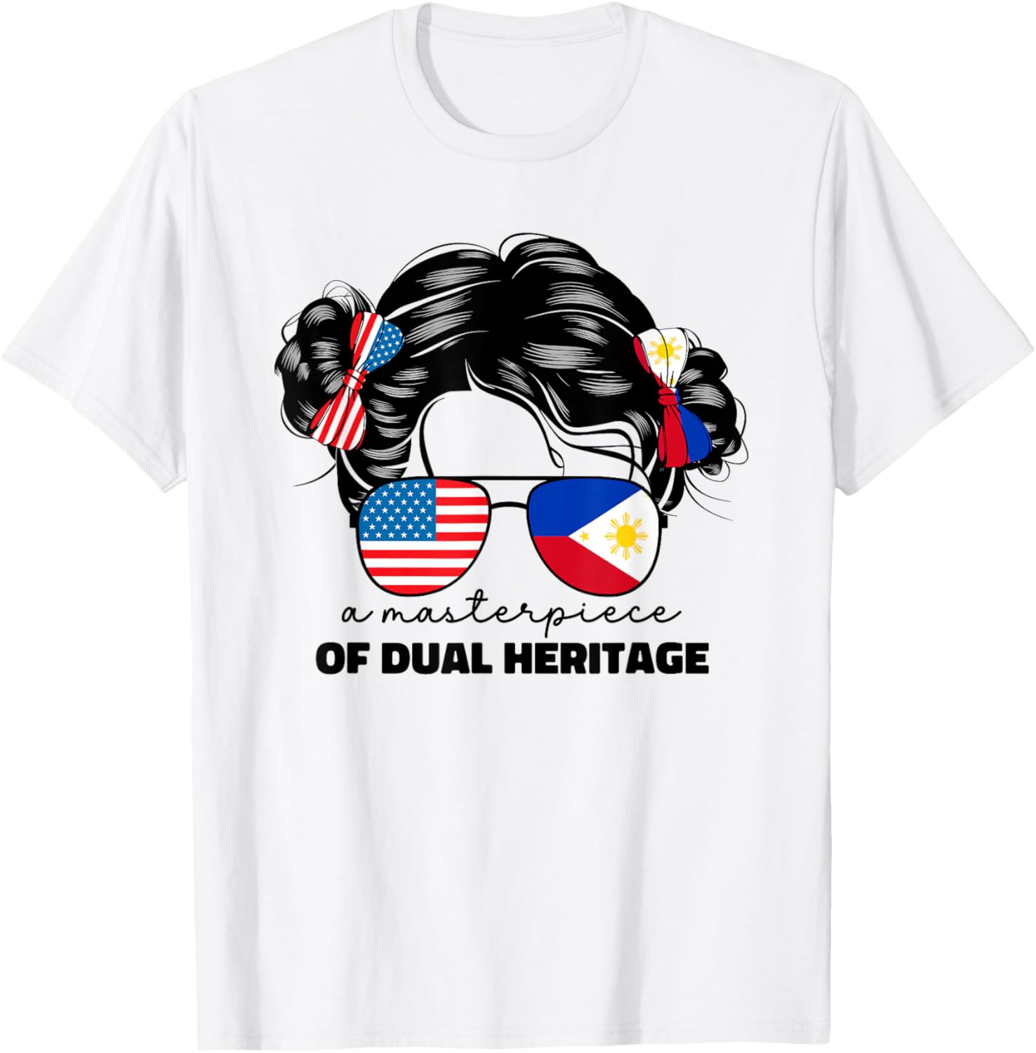 Half Filipino And American Philippines Usa Flag Kids Girls