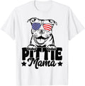 Pittie Mama Usa Flag Patriotic Pitbull Dog Lover 4Th Of July