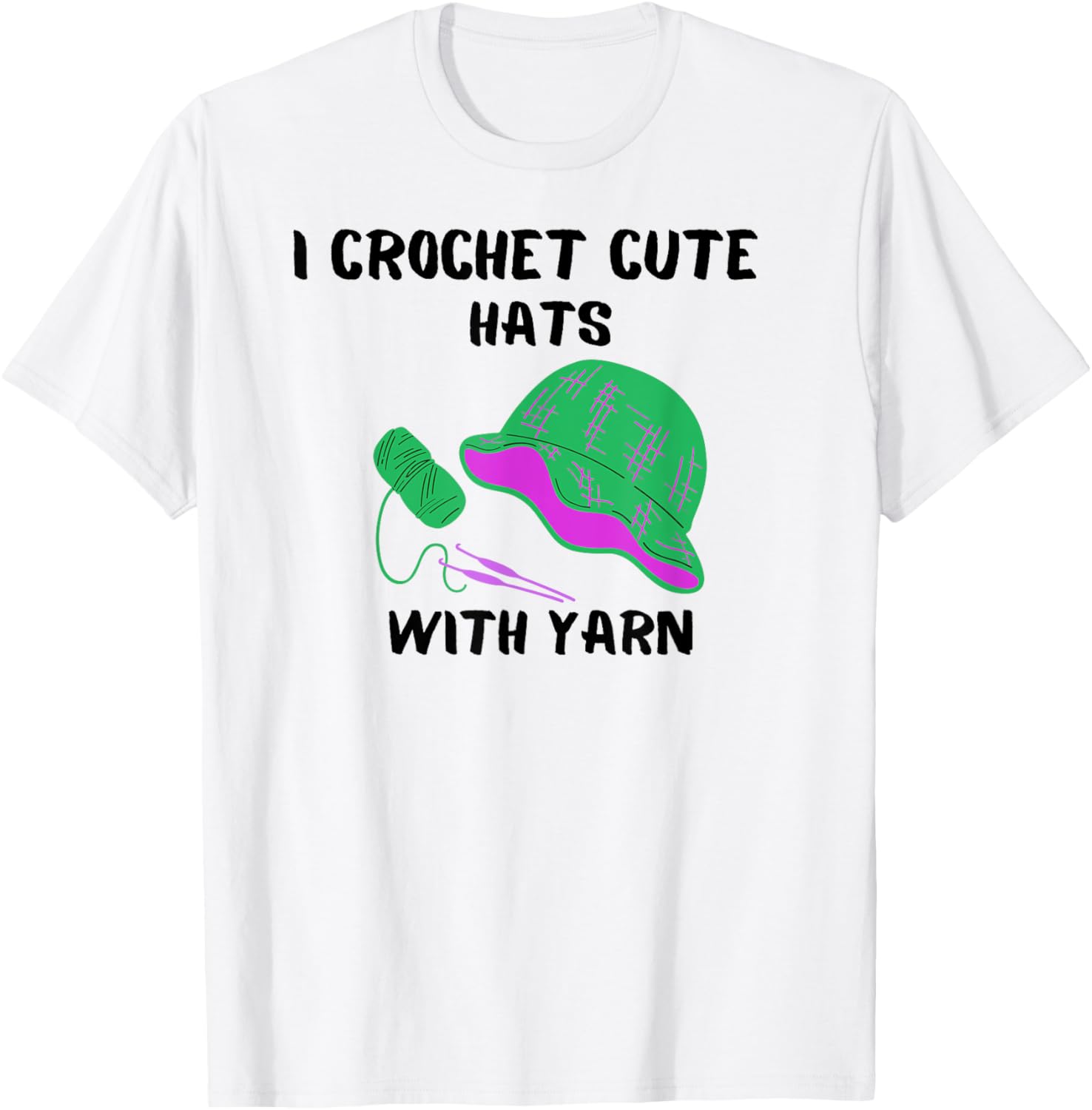 I crochet cute hats with yarn