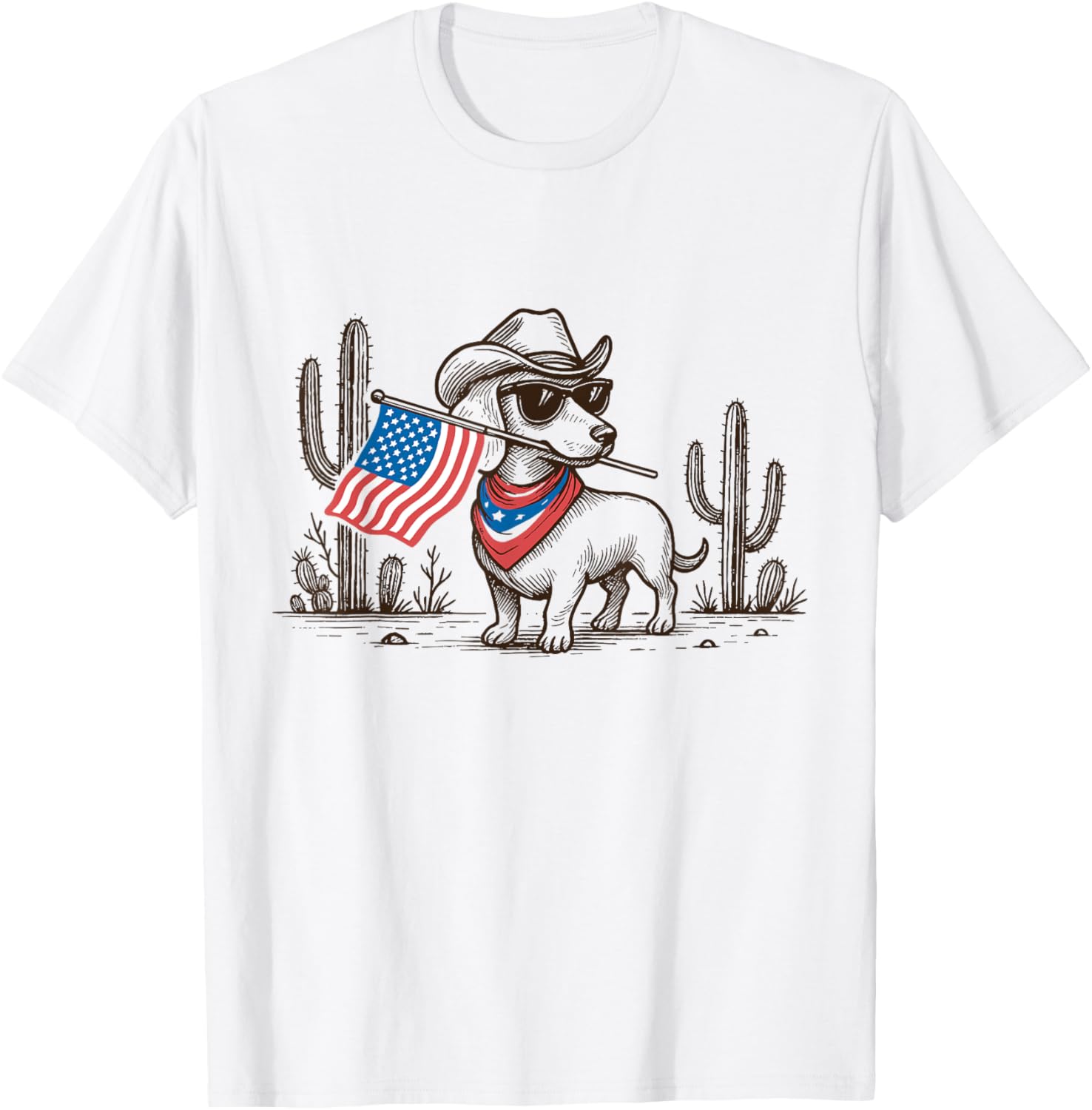 Retro Western Cowboy Dachshund 4Th Of July Dachshund Dog Mom