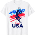 Mens Usa Tennis Support The Team Shirt Usa Tennis Lover