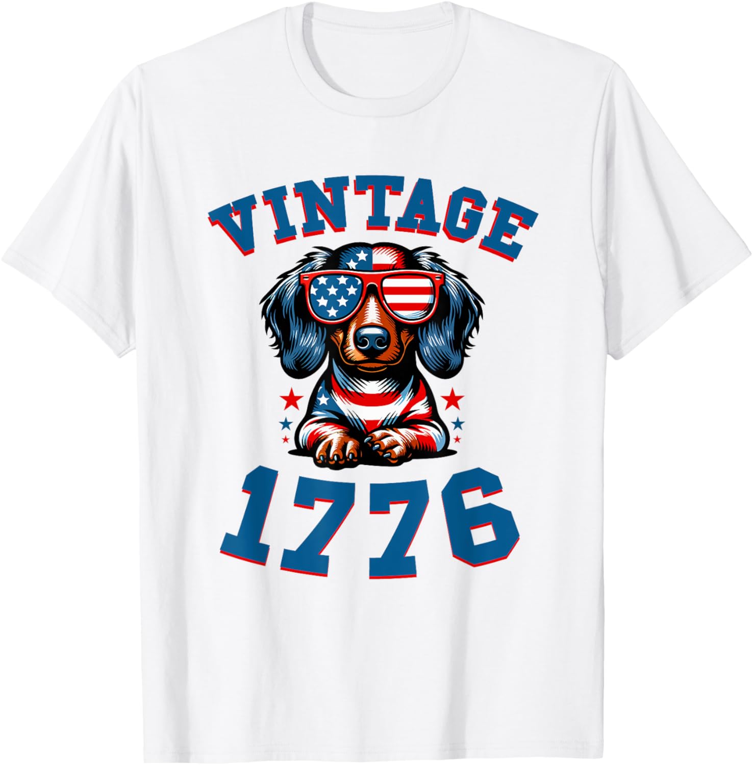 Vintage Dachshund 4Th Of July Dog Patriotic Usa Flag Dog