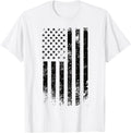 Patriotic Usa Black American Flag Distressed Grunge Graphic