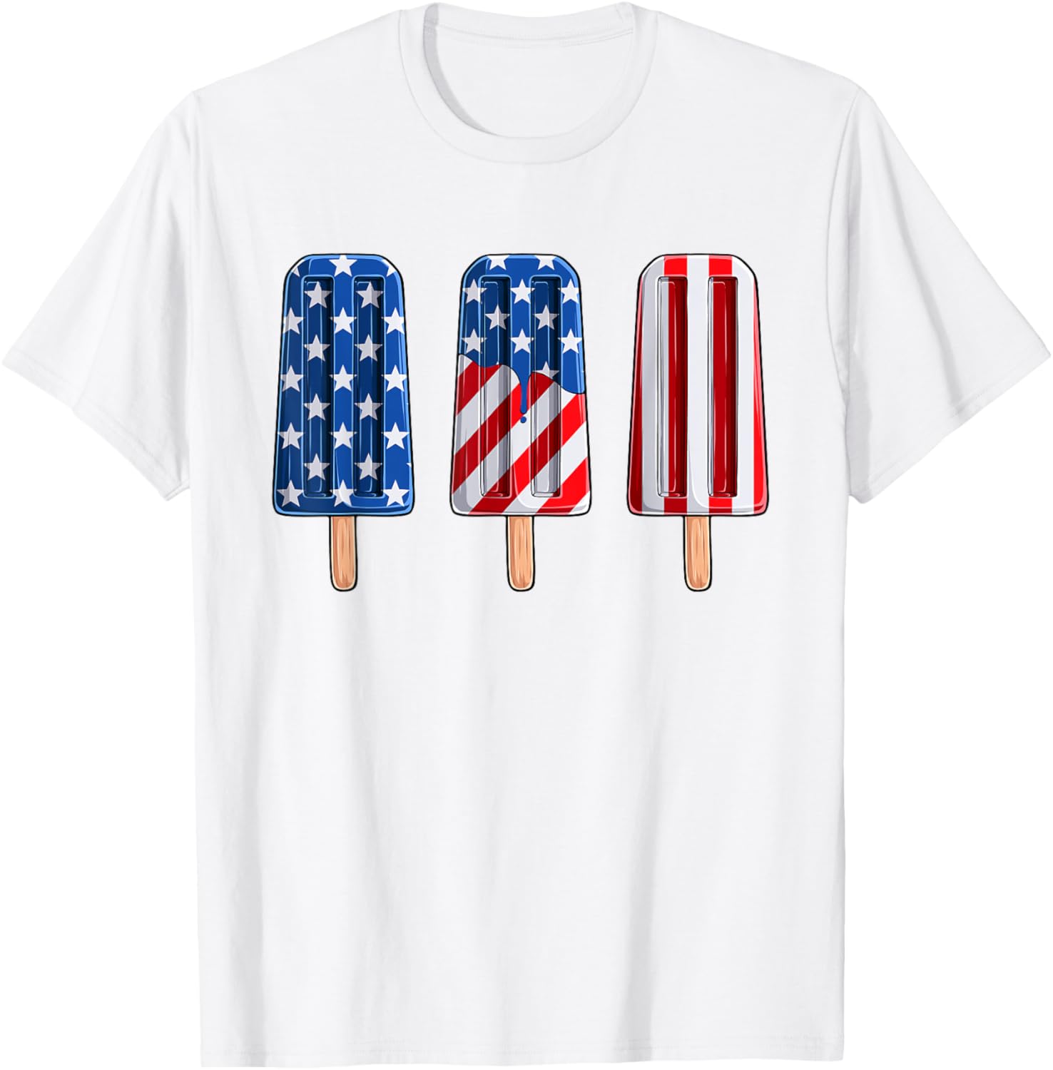 4Th Of July Popsicle Red White Blue American Flag Kids