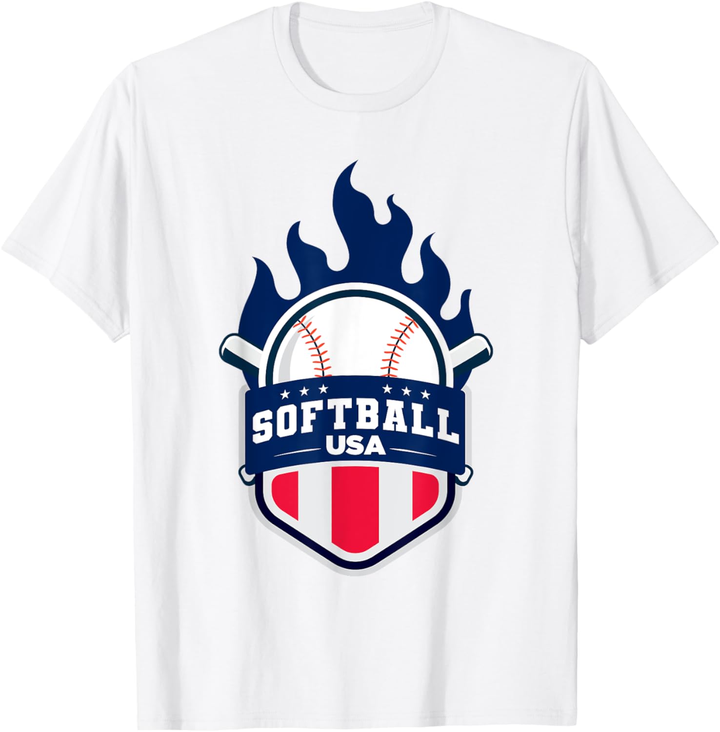 Softball Support The Team Player Usa Flag