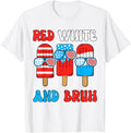 Boy Red White Bruh Popsicle 4Th July Usa Toddler Patriotic