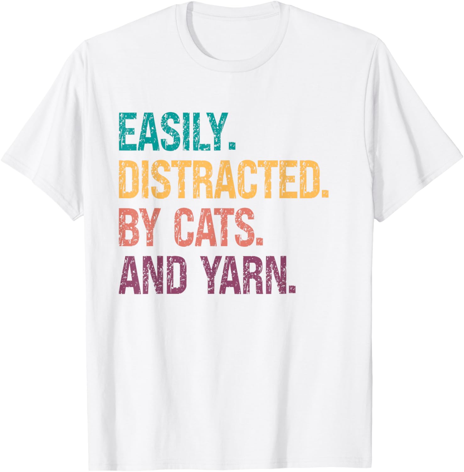 Easily Distracted by cats And Yarn Quote knitting lovers