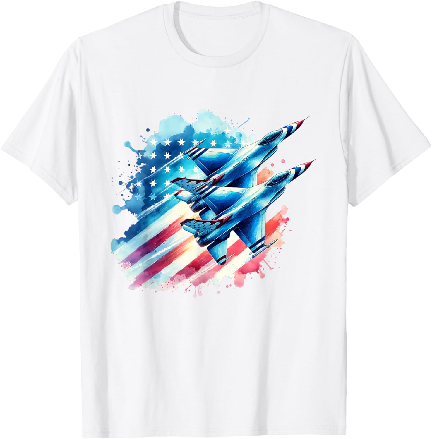 Boys 4Th Of July American Usa Flag Fighter Jet
