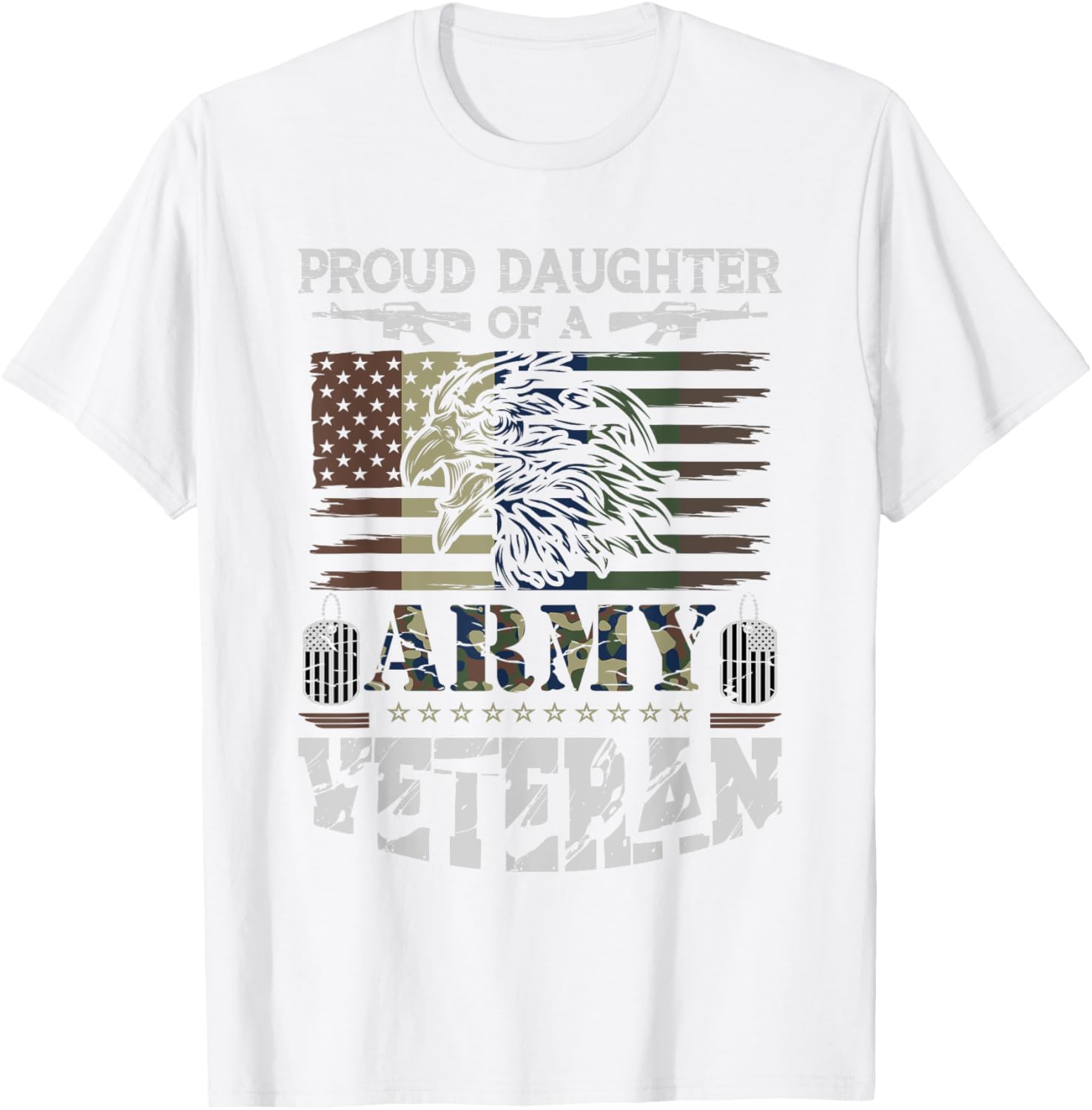 Distressed American Flag Proud Daughter Of A Army Veteran