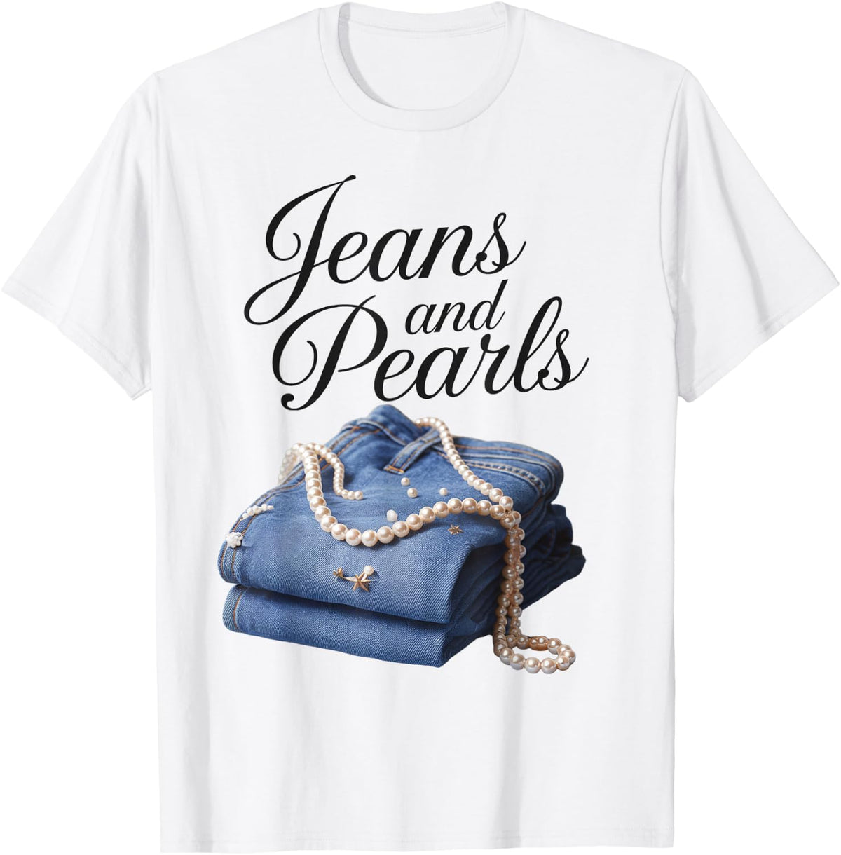 Jeans and Pearls for Ladies 2025 Denim Shirt 199