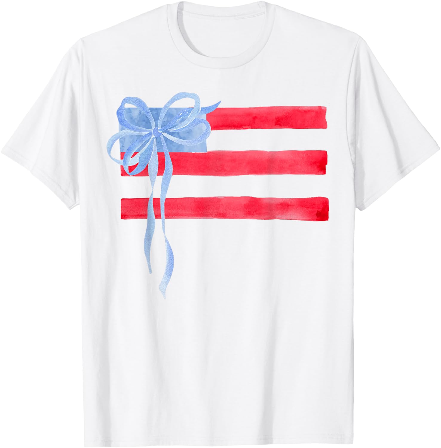 Hair Bow American Flag 4Th Of July