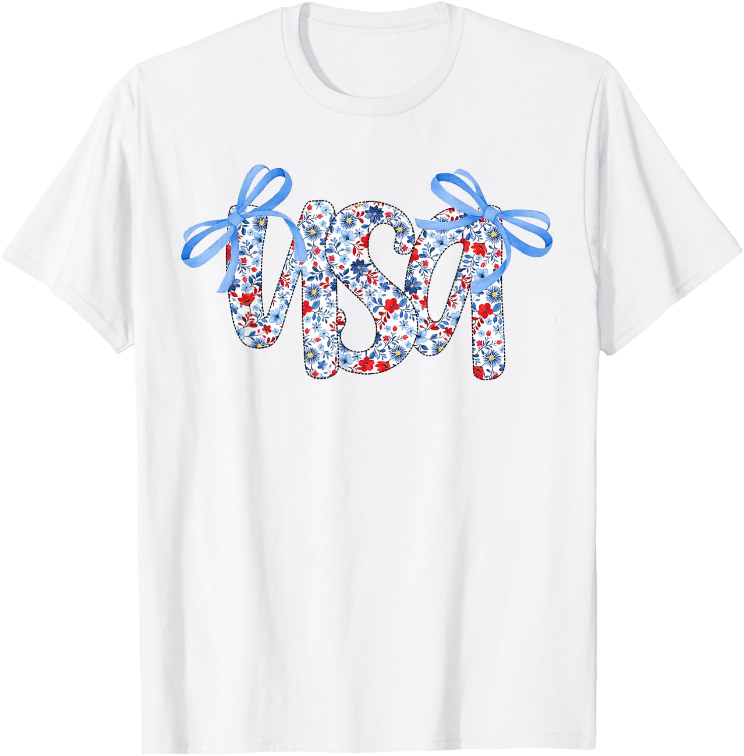 Floral Coquette Usa America 4Th Of July Independence Day
