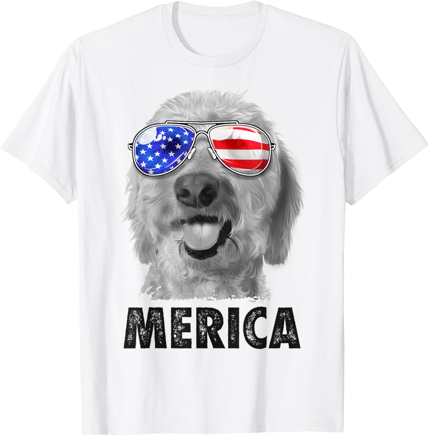 Goldendoodle Doodle 4Th Of July Merica Men Usa American Flag