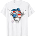 Oh My Stars Stripes Cow Usa Flag 4 July Patriotic For Women
