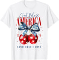 God Bless America Patriotic Cherries 4Th July Usa
