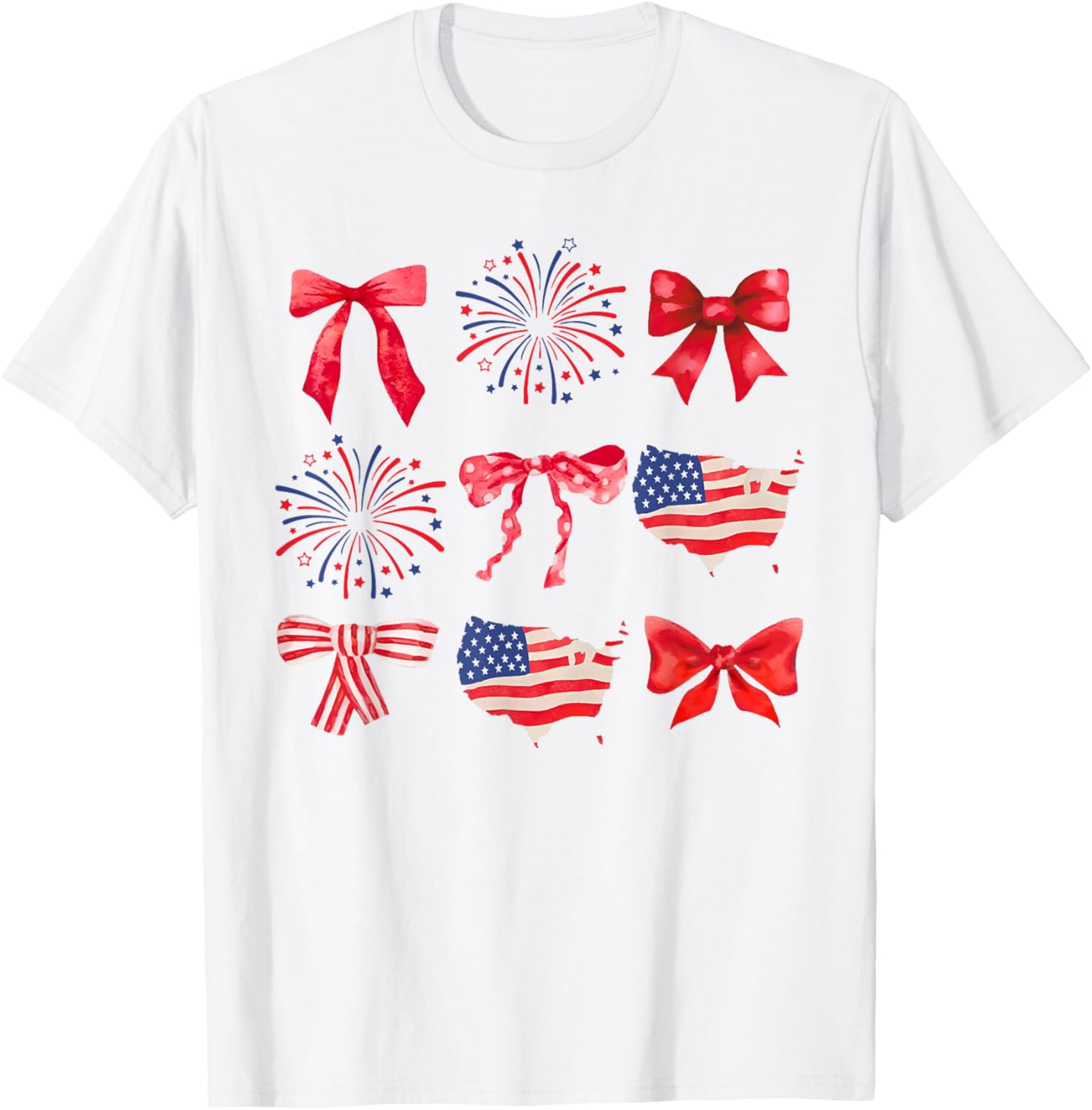 Coquette Bow 4Th Of July Usa American Patriotic Women Girl