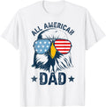 Retro All American Dad 4Th Of July Shirt Daddy Eagle Usa