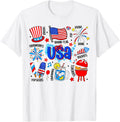 Usa Coquette Bow Usa Flag Firework Ice Cream Bbq 4Th Of July