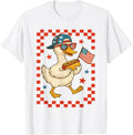 Patriotic Duck With Hot Dog And Flag Funny 4Th Of July Usa