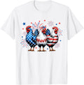 Red White Blue Chicken Usa Flag Firework 4Th Of July