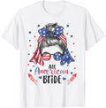Messy Bun Usa Flag Glasses All American Bride For Women
