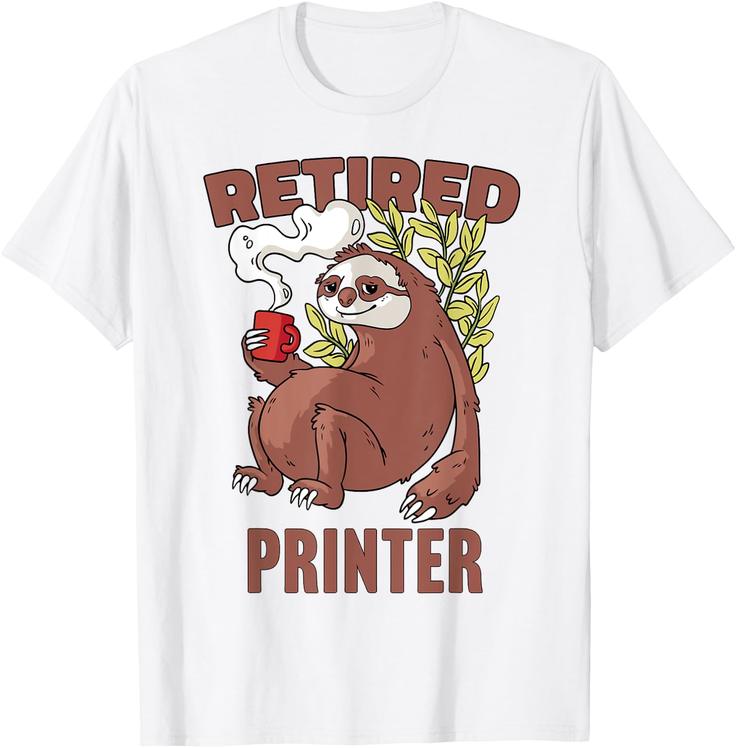 Sloth Drinking Coffee Funny Retirement Design