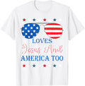 Loves Jesus America Too Toddler Boy Usa Flag Christ Patriot