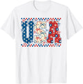 4Th Of July Usa American Flag Coquette Bow Women Girl