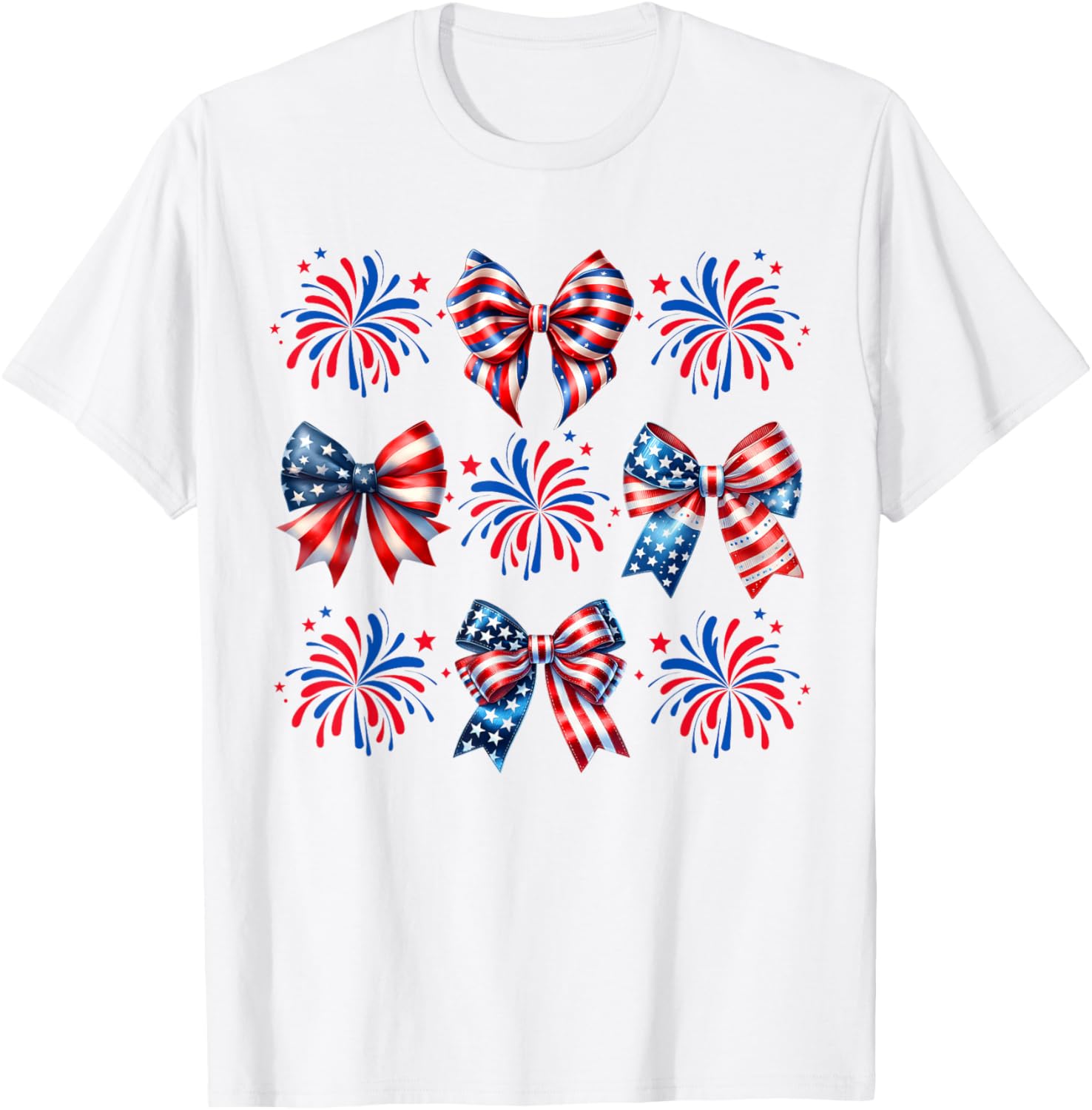 Coquette Bow Patriotic American Usa Flag Happy 4Th Of July